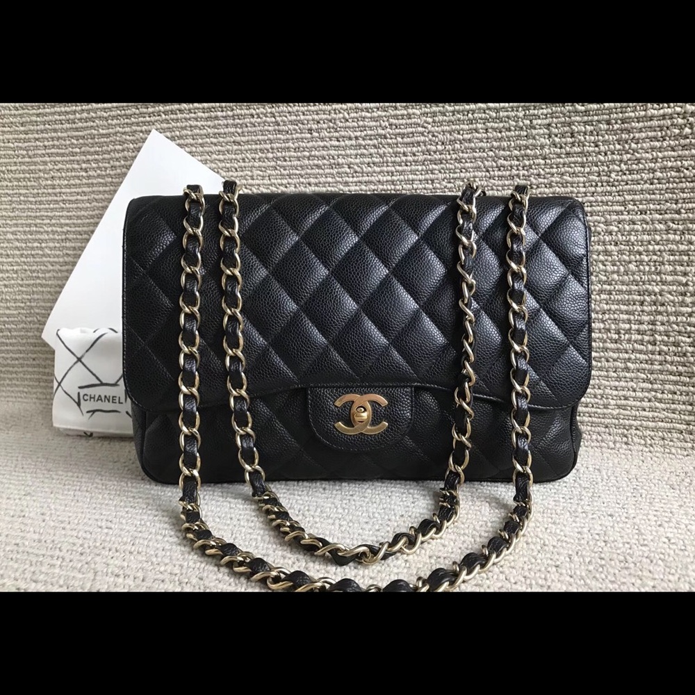 Authentic Chanel jumbo classic flap bag